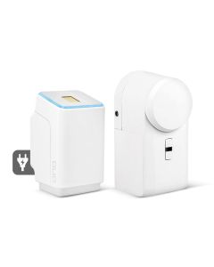 Fingerprint Weiß mit Funk inkl. eqiva BLUETOOTH® Smart Türschlossantrieb