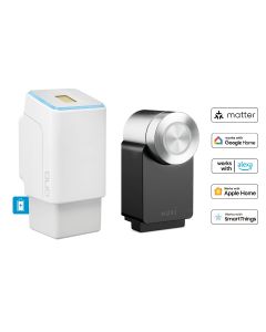 Fingerprint Weiß mit Akku inkl. Nuki Smart Lock Pro schwarz 4th Generation