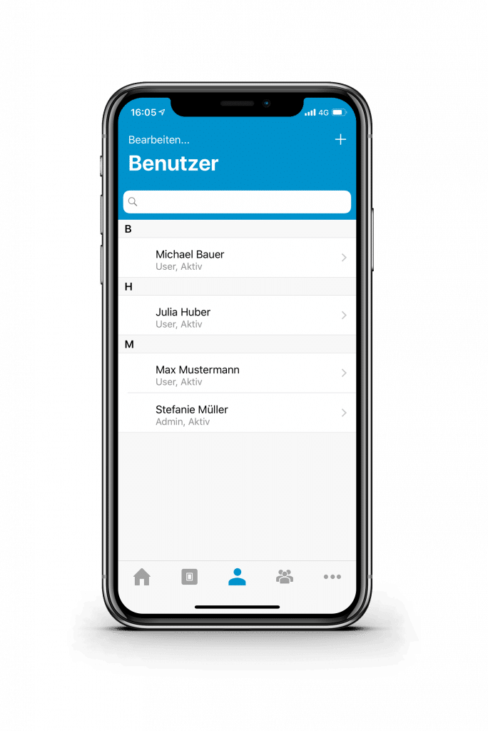 ekey uno Fingerprint App Benutzer einspeichern