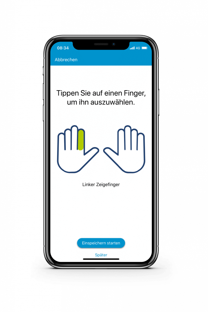 ekey uno Fingerprint App Fingerbilder erfassen