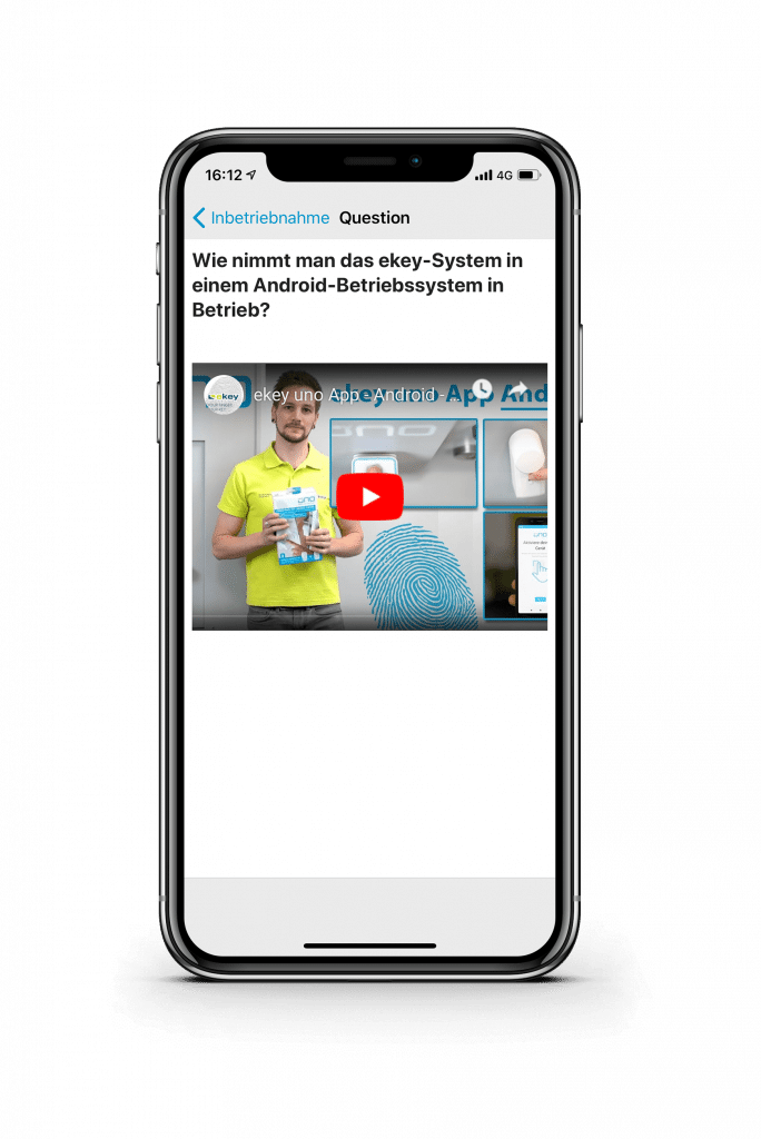 ekey uno Fingerprint App häufige Fragen FAQ