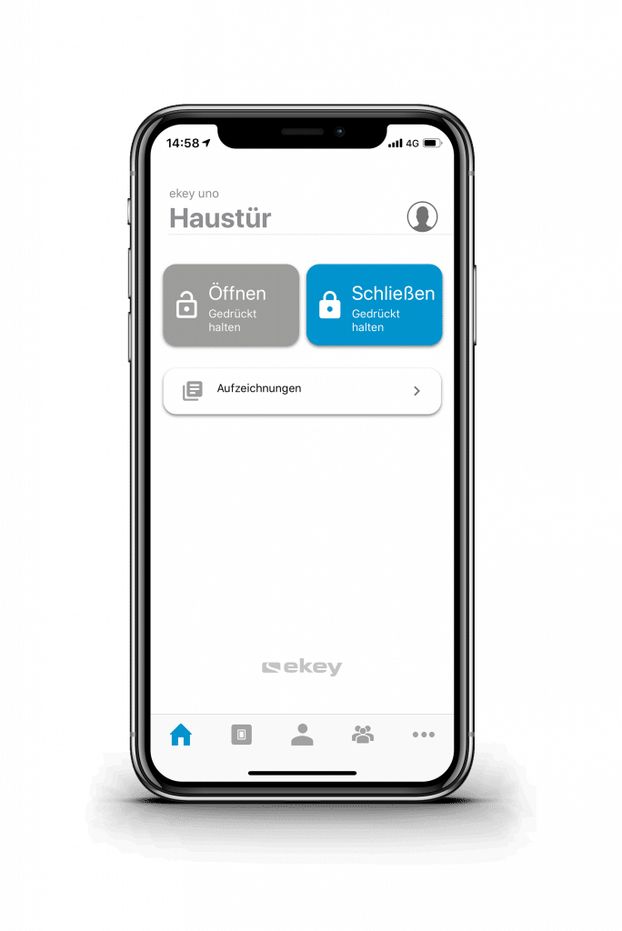 ekey uno Fingerprint Haustür öffnen schließen