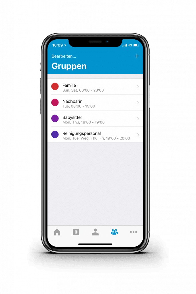 ekey uno Fingerprint App Zeitfenster definieren